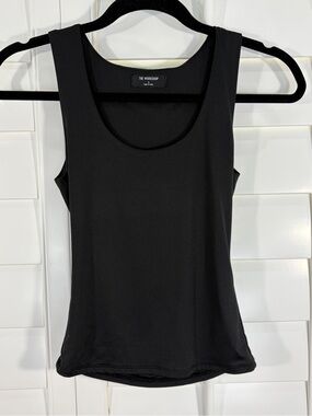 The Workshop Black Scoop Neck Stretchy Tank (S)